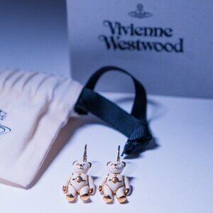 Vivienne Westwood Teddy Bear Drop Earrings